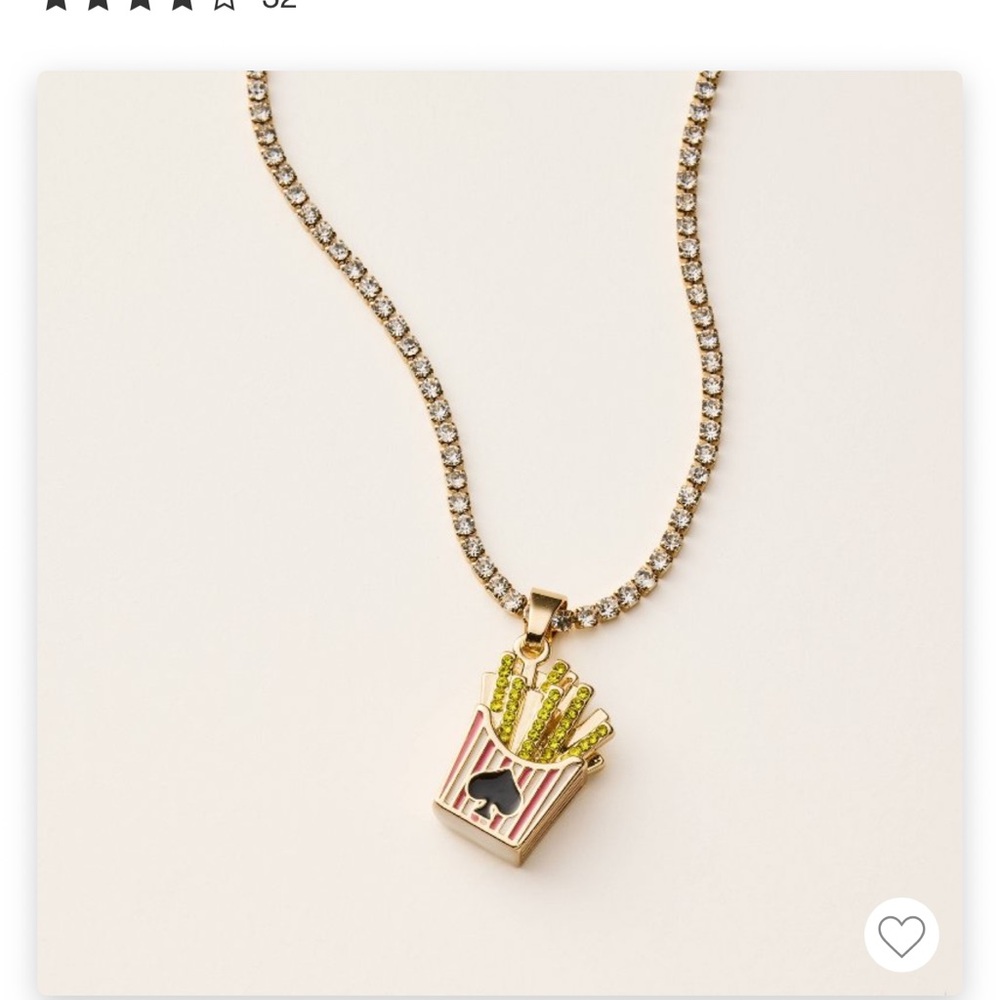 Kate spade target French fry tennis necklace